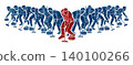 Group of Curling Sport Mix Male Players Action Cartoon Graphic Vector 140100266