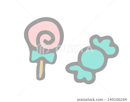 Cute hand-drawn style candy 140100284