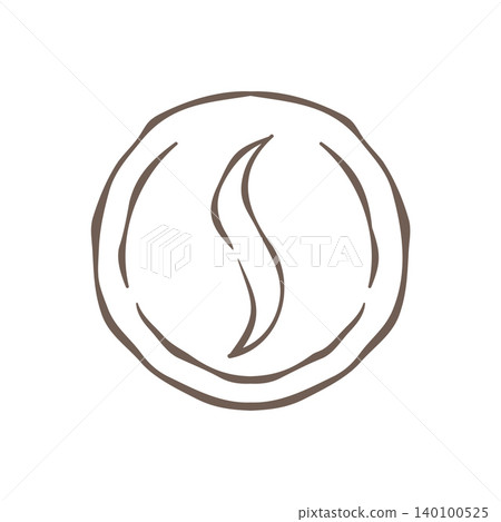 A Circular Coffee Bean Icon With An Internal Steam Symbol Vector Illustration A Circular Coffee Bean Icon With An Internal Steam Symbol Vector Illustration 140100525