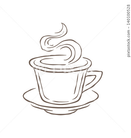 A Delicious Cup Of Cappuccino With Whipped Cream And Steam Vector Illustration A Delicious Cup Of Cappuccino With Whipped Cream And Steam Vector Illustration 140100528