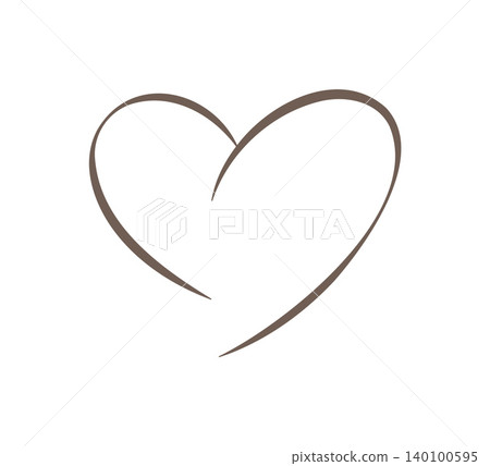 Elegant Hand Drawn Heart Outline Sketch For Romantic Designs Vector Illustration Elegant Hand Drawn Heart Outline Sketch For Romantic Designs Vector Illustration 140100595
