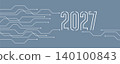 technology banner 2027 circuit board electronics digital vector illustration 140100843
