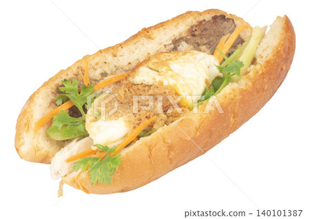 Sub sandwich isolated on white background 140101387