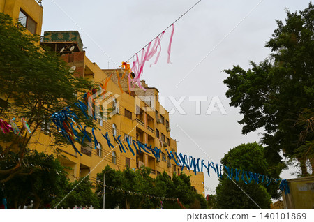 Ramadan scene: Decorations in Old Cairo, Egypt 140101869