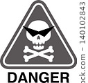 Skeleton sign illustration material 140102843