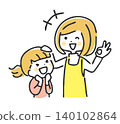 Mom complimenting her child 140102864