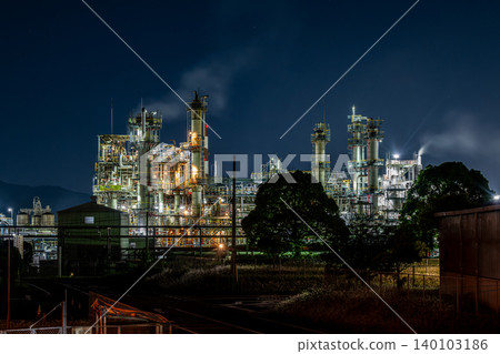 Shunan Factory at dusk Night view Night glitter 140103186