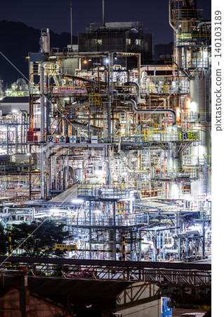 Shunan Factory at dusk Night view Night glitter 140103189