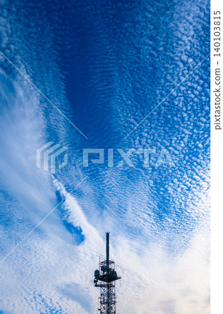 The TV Tower on Mount Maya in Kobe and the vast sky The TV Tower on Mount Maya in Kobe and the vast sky 140103815