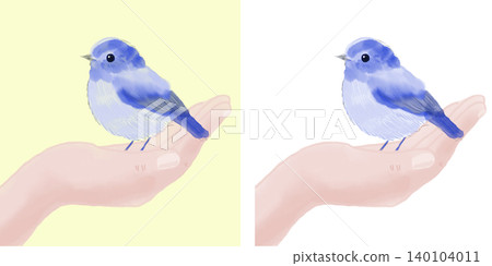 一隻小鳥棲息在手上的插圖(透明背景/PNG/JPEG) 一隻小鳥棲息在手上的插圖(透明背景/PNG/JPEG) 140104011