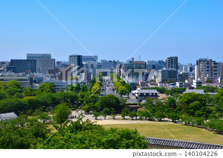From Himeji Castle to Himeji Station, via Otemae Street. From Himeji Castle to Himeji Station, via Otemae Street. 140104226