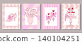 Coquette Rococo Poster Set. Pink Vintage Elegance 140104251