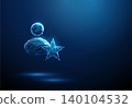 3D blue avatar and star. User profile, rating, review, quality, online feedback, virtual assistant, customer satisfaction, achievement, ranking, success concept 140104532