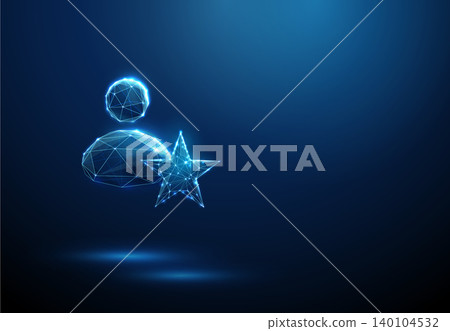 3D blue avatar and star. User profile, rating, review, quality, online feedback, virtual assistant, customer satisfaction, achievement, ranking, success concept 3D blue avatar and star. User profile, rating, review, quality, online feedback, virtual assistant, customer satisfaction, achievement, ranking, success concept 140104532