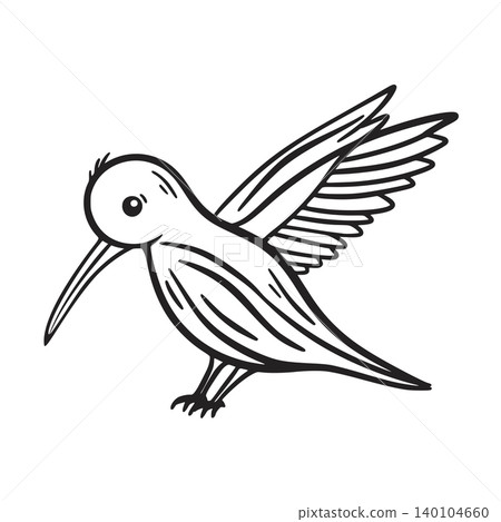 Hummingbird ink hand drawn clip art illustration Hummingbird ink hand drawn clip art illustration 140104660