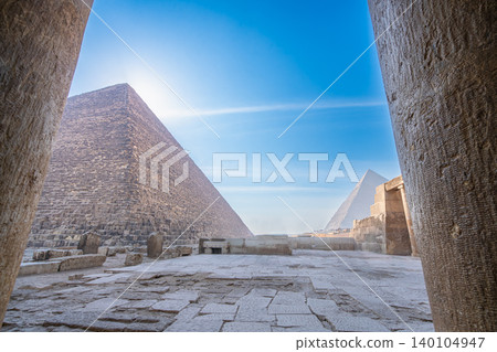 Ancient Pyramids of Giza in Cairo Egypt Ancient Pyramids of Giza in Cairo Egypt 140104947