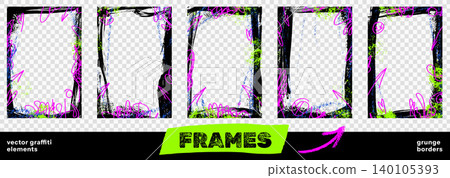 Bold graffiti paint frame with spray grunge edges and torn borders. Pink and green graffiti splash on transparent as png backdrop with paint frame. Vector urban collage isolated for poster mockup Bold graffiti paint frame with spray grunge edges and torn borders. Pink and green graffiti splash on transparent as png backdrop with paint frame. Vector urban collage isolated for poster mockup 140105393