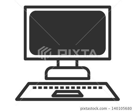 桌上型電腦和鍵盤圖示素材,包含鍵盤設計,1 桌上型電腦和鍵盤圖示素材,包含鍵盤設計,1 140105680