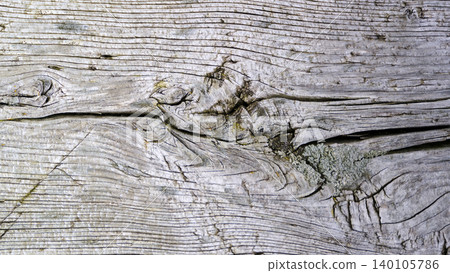 Wood texture shows detailed patterns and lines creating a natural design on a weathered surface Wood texture shows detailed patterns and lines creating a natural design on a weathered surface 140105786