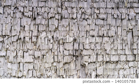 Weathered wood wall shows layers of peeling paint and exposed texture in afternoon light Weathered wood wall shows layers of peeling paint and exposed texture in afternoon light 140105788