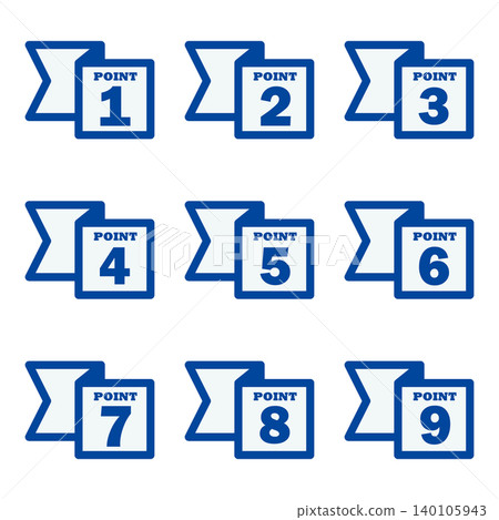 Ribbon illustration materials: Points, Important, Check, Attention, Caution, Numbers Ribbon illustration materials: Points, Important, Check, Attention, Caution, Numbers 140105943