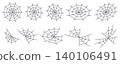 A set of various spiderweb illustrations 140106491