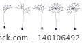 Spider and spiderweb illustration set 140106492