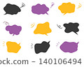Halloween-colored speech bubble set 140106494