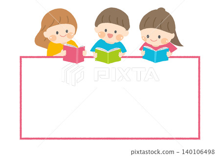 Children reading and frames Children reading and frames 140106498