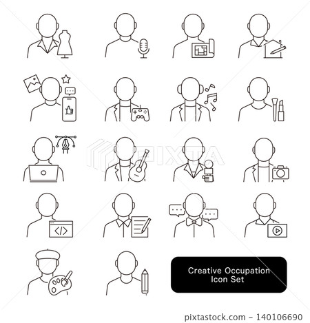 Creative Occupation Icon Set Creative Occupation Icon Set 140106690