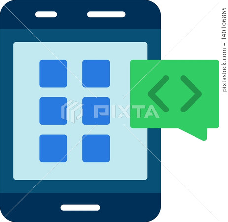 Mobile Application Flat Vector Icon Design 140106865
