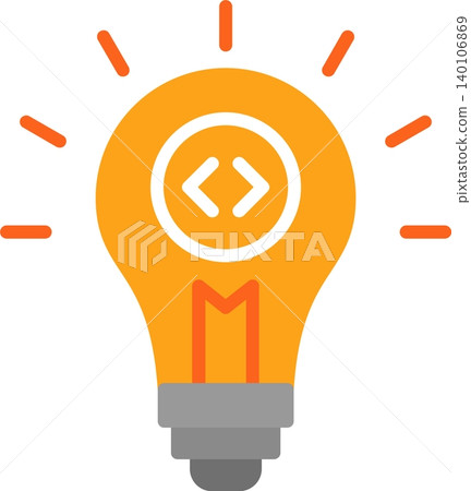Lightbulb Flat Vector Icon Design 140106869