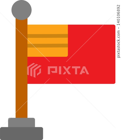 Flagged Flat Vector Icon Design 140106892