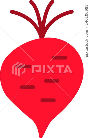 Beet Flat Vector Icon Design 140106989