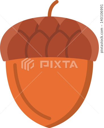 Acorn Flat Vector Icon Design Acorn Flat Vector Icon Design 140106991