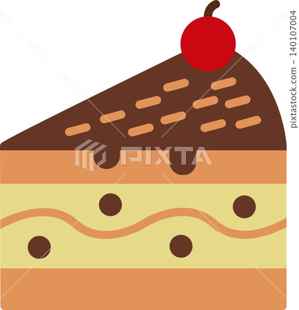 Piece Of Cake Flat Vector Icon Design 140107004