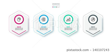 Business concept infographic template with option. Business concept infographic template with option. 140107243