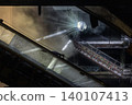 A mood of melancholic grandeur and eerie stillness permeates this cavernous, subterranean ruin. The heavy air, thick with a spectral mist, evokes a modern wasteland where time has ground to a halt, 140107413