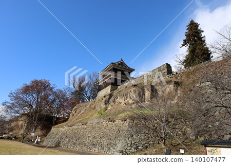 View of the West Tower from the grassy area below the tower [Ueda City, Nagano Prefecture] 140107477