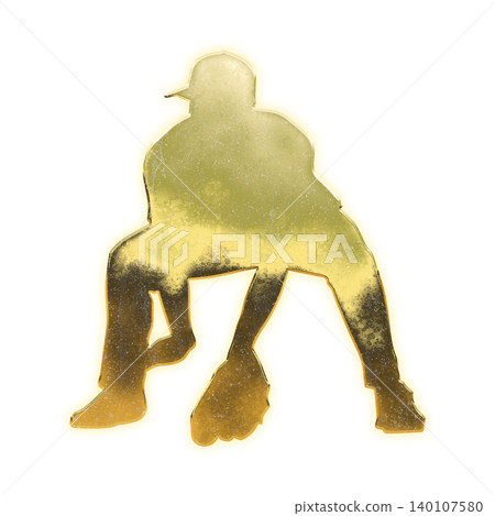 Golden Male Baseball Players' Fielding (Ground Balls), Alpha Channel Golden Male Baseball Players' Fielding (Ground Balls), Alpha Channel 140107580