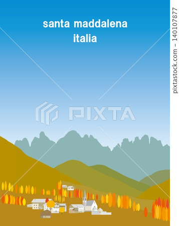 Santa Maddalena, Dolomites, Italy, Autumn Santa Maddalena, Dolomites, Italy, Autumn 140107877