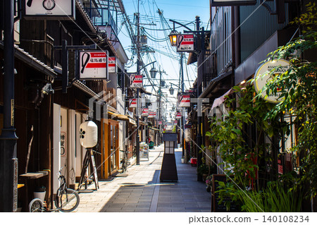 [Kyoto Scenery] Ryoma-dori Shopping Street: The charming and tasteful lanterns are delightful. 140108234