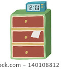 Colorful drawer and digital clock 140108812