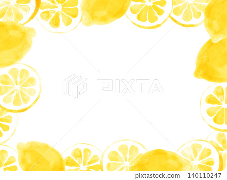 A frame featuring fresh lemons, with a transparent background. A frame featuring fresh lemons, with a transparent background. 140110247