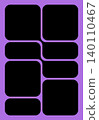 Trendy Bento Grid Vector Templates With Rounded Angles And Brick-Style Panels. Geometric Brutal Shapes In Different Sizes For Web Layouts And Modern Design Systems 140110467