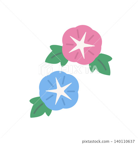 Simple illustration of a morning glory. Summer theme. Flower. Simple illustration of a morning glory. Summer theme. Flower. 140110637