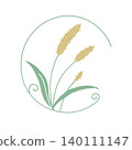 A simple plant icon of foxtail grass. 140111147