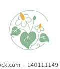 Simple plant icon of Houttuynia cordata 140111149