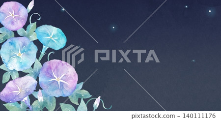 水彩牽牛花畫框 140111176