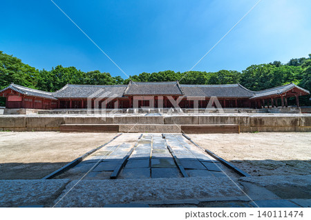 Seoul, South Korea - May. 30, 2026 : Jongmyo Shrine Jeongjeon, A UNESCO World Heritage Site in Seoul 140111474